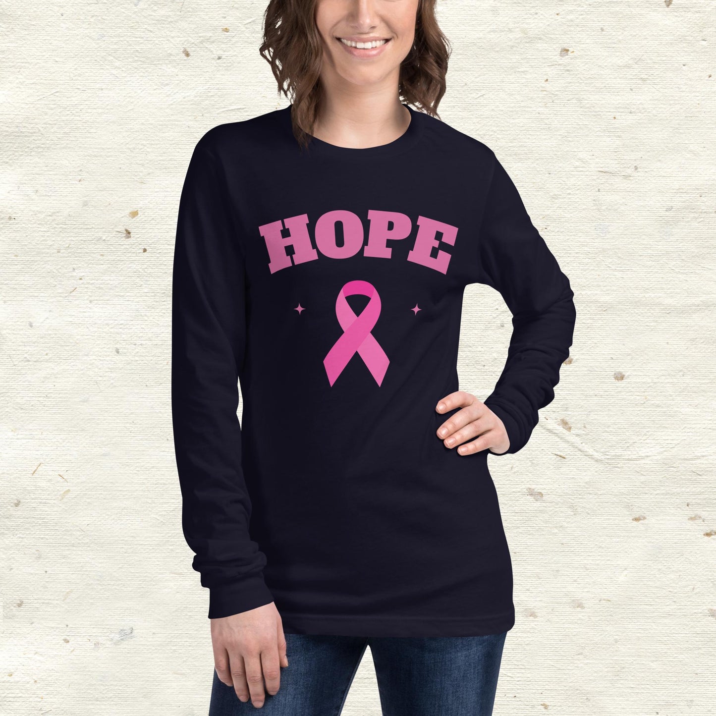 Breast Cancer Awareness Hope Unisex Long Sleeve Tee