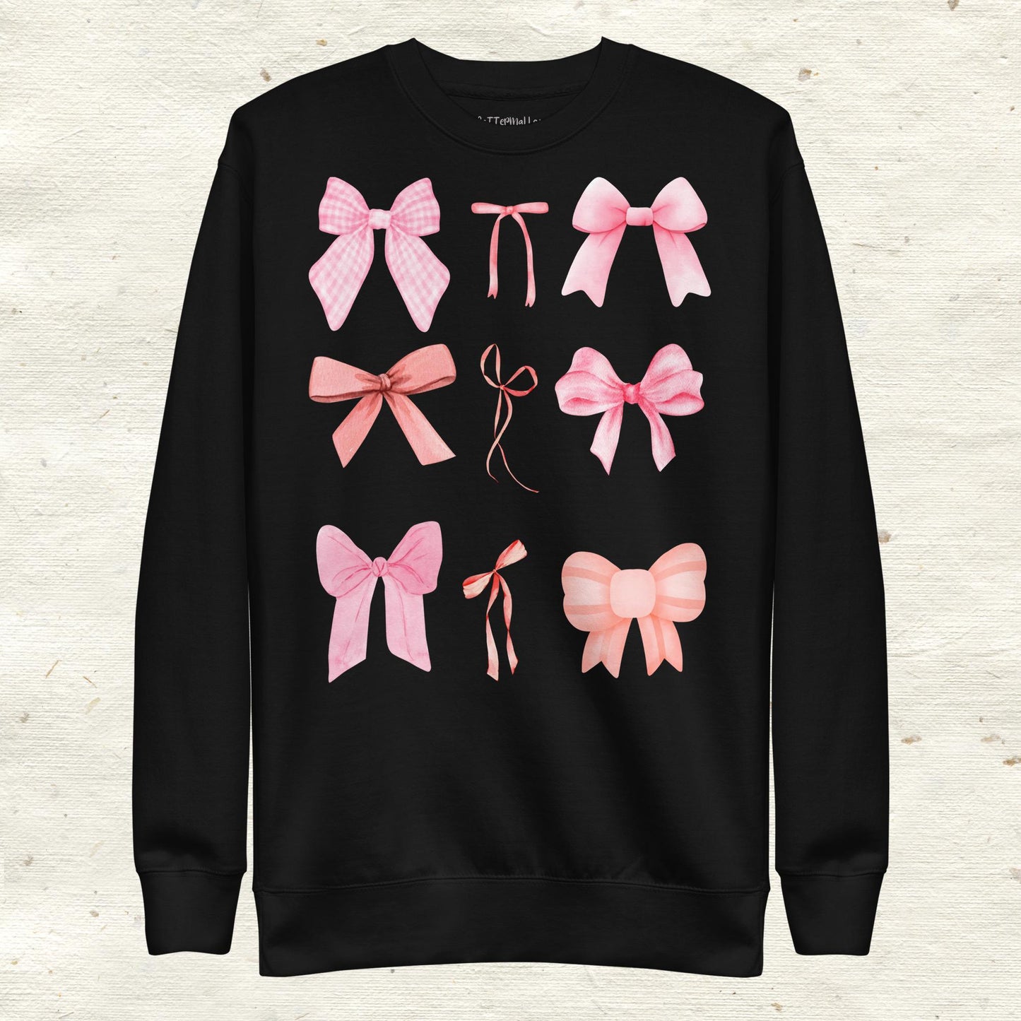 Classic Pink Bows Unisex Premium Sweatshirt