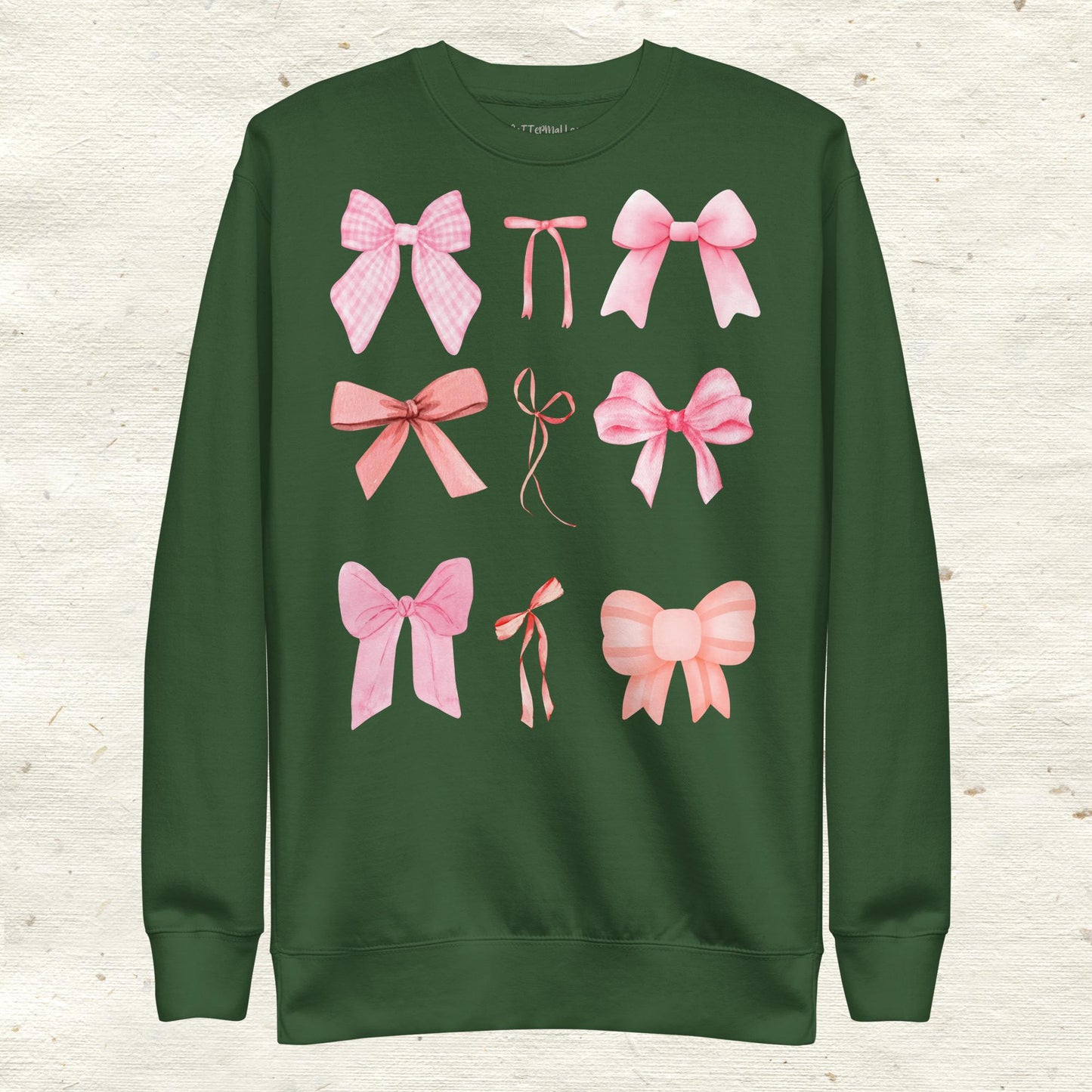 Classic Pink Bows Unisex Premium Sweatshirt