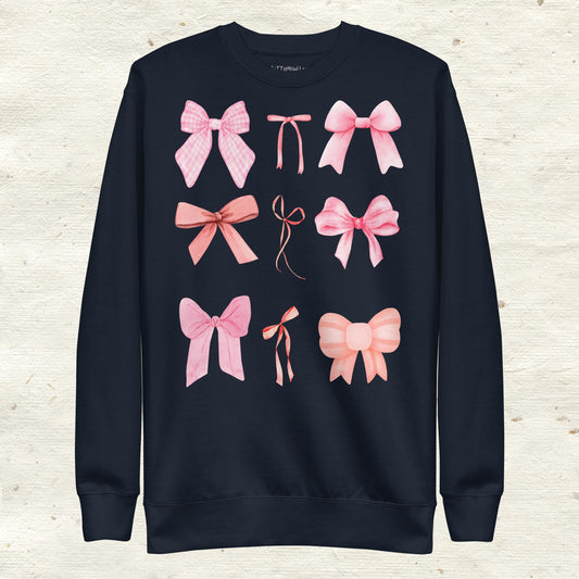 Classic Pink Bows Premium Sweatshirt