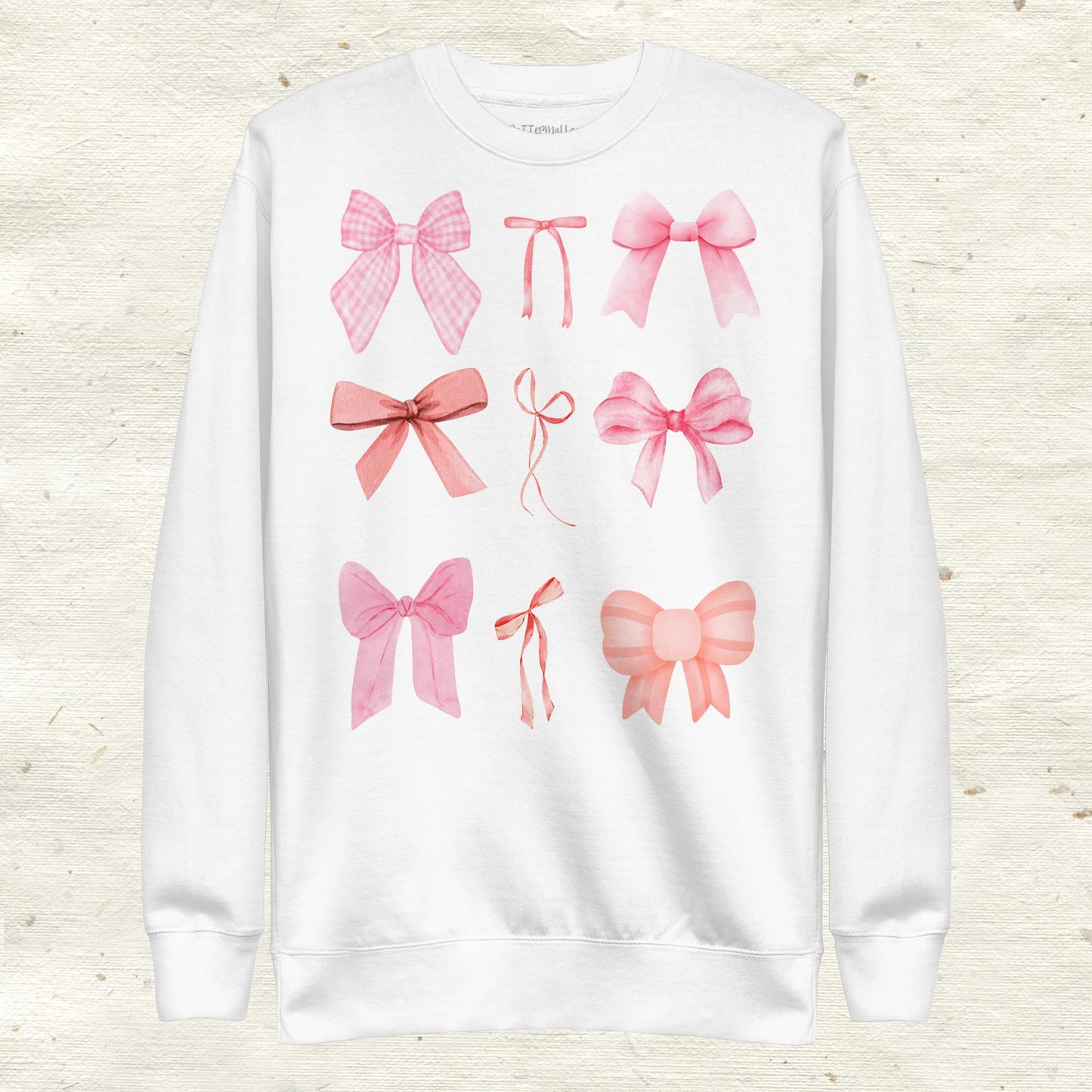 Classic Pink Bows Unisex Premium Sweatshirt