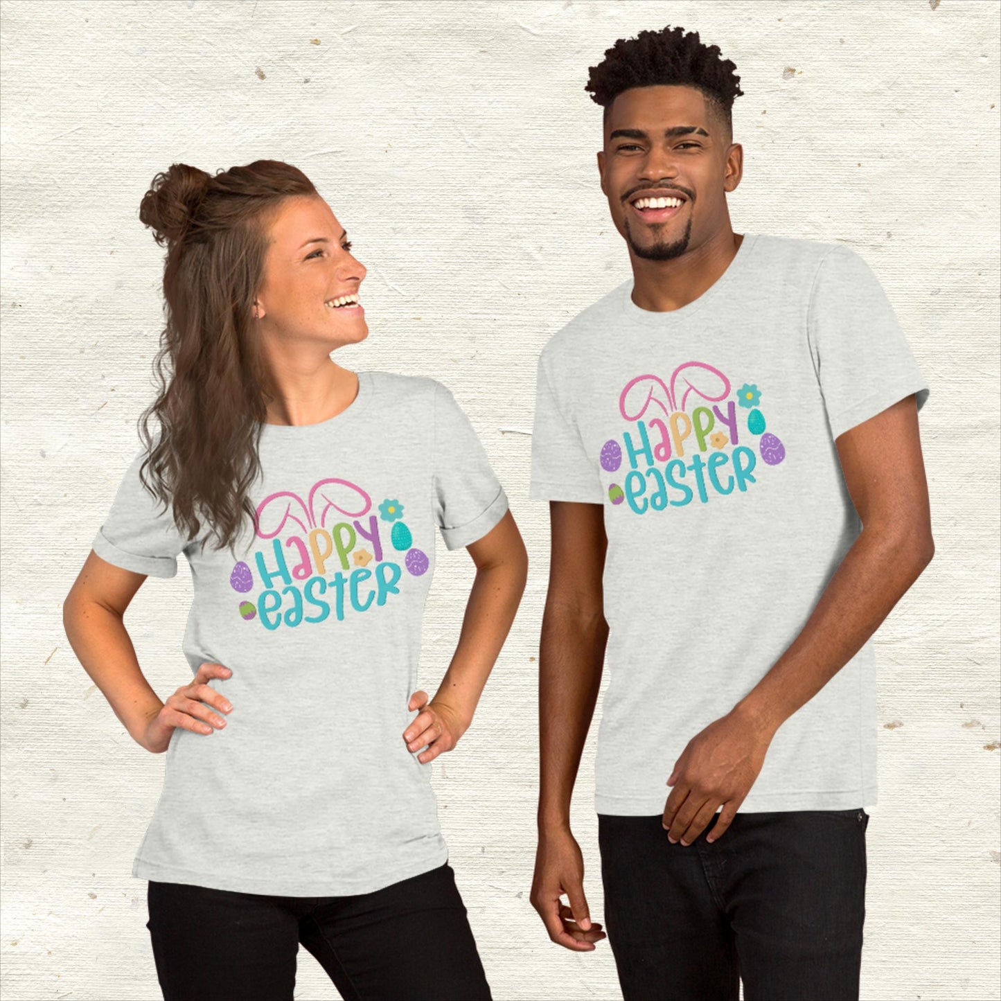 Happy Easter with Bunny Ears Unisex T-Shirt