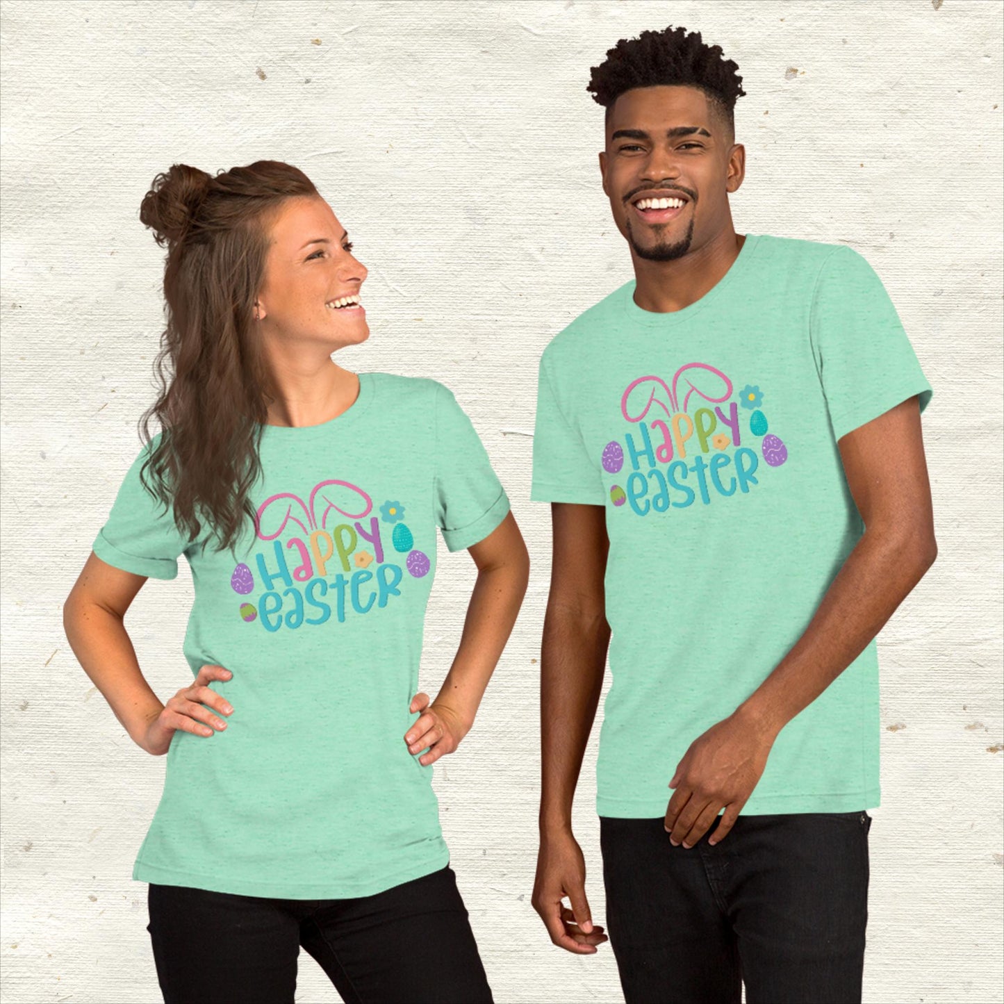 Happy Easter with Bunny Ears Unisex T-Shirt