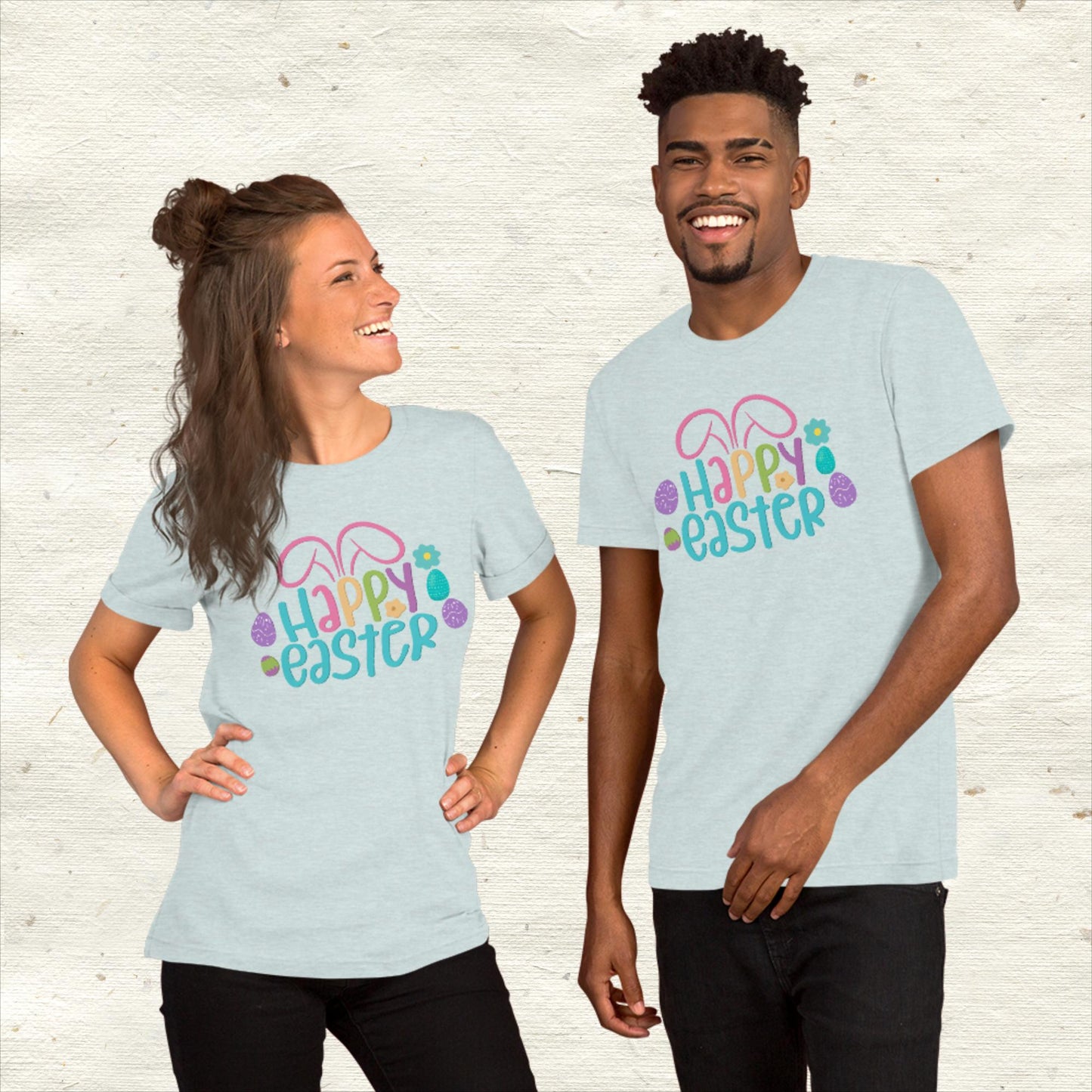 Happy Easter with Bunny Ears Unisex T-Shirt