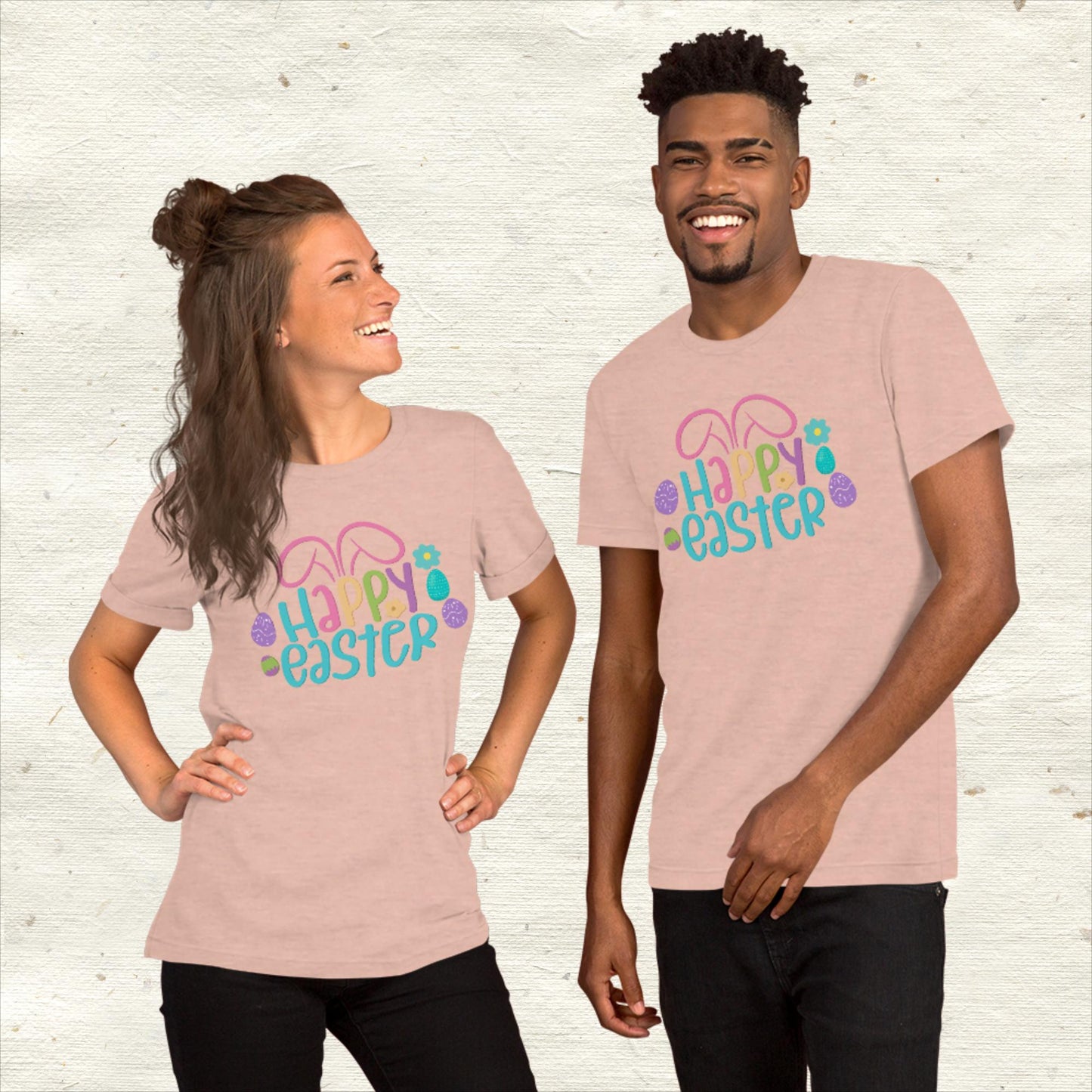 Happy Easter with Bunny Ears Unisex T-Shirt