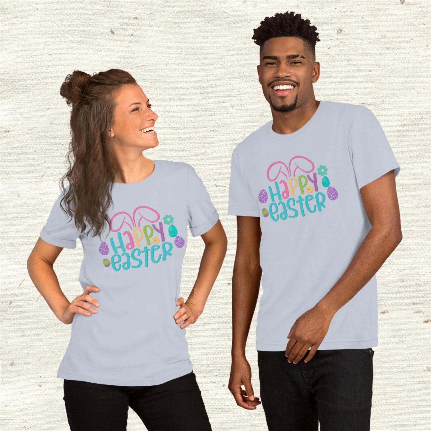 Happy Easter with Bunny Ears Unisex T-Shirt