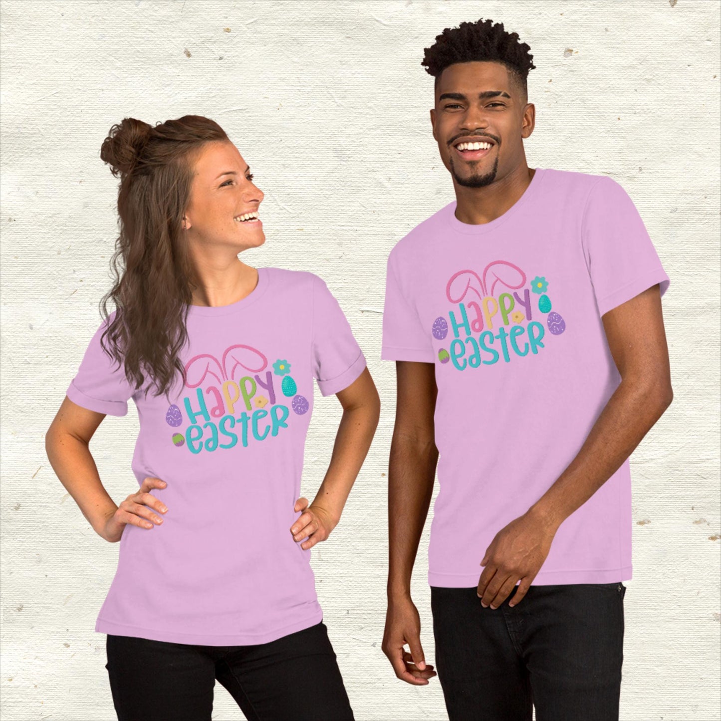 Happy Easter with Bunny Ears Unisex T-Shirt