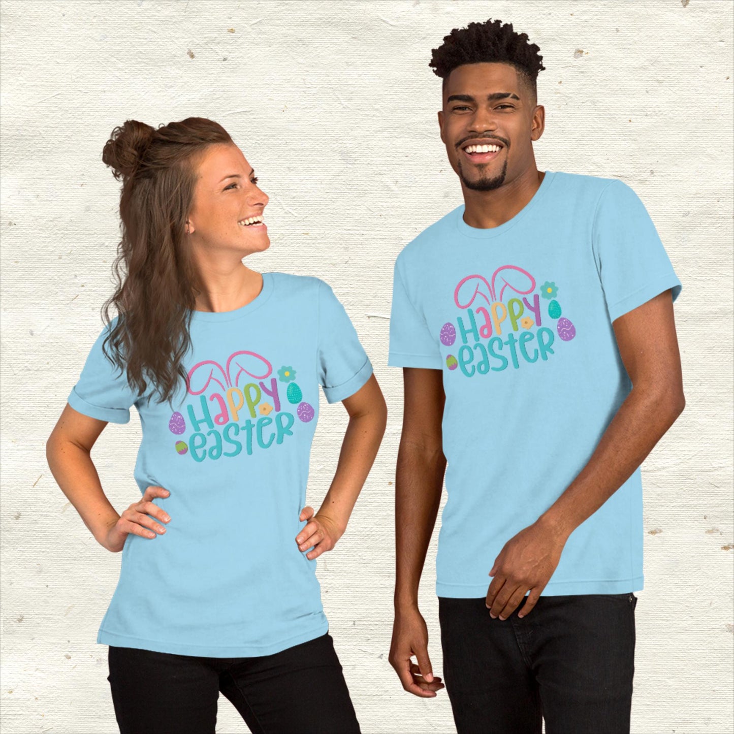 Happy Easter with Bunny Ears Unisex T-Shirt
