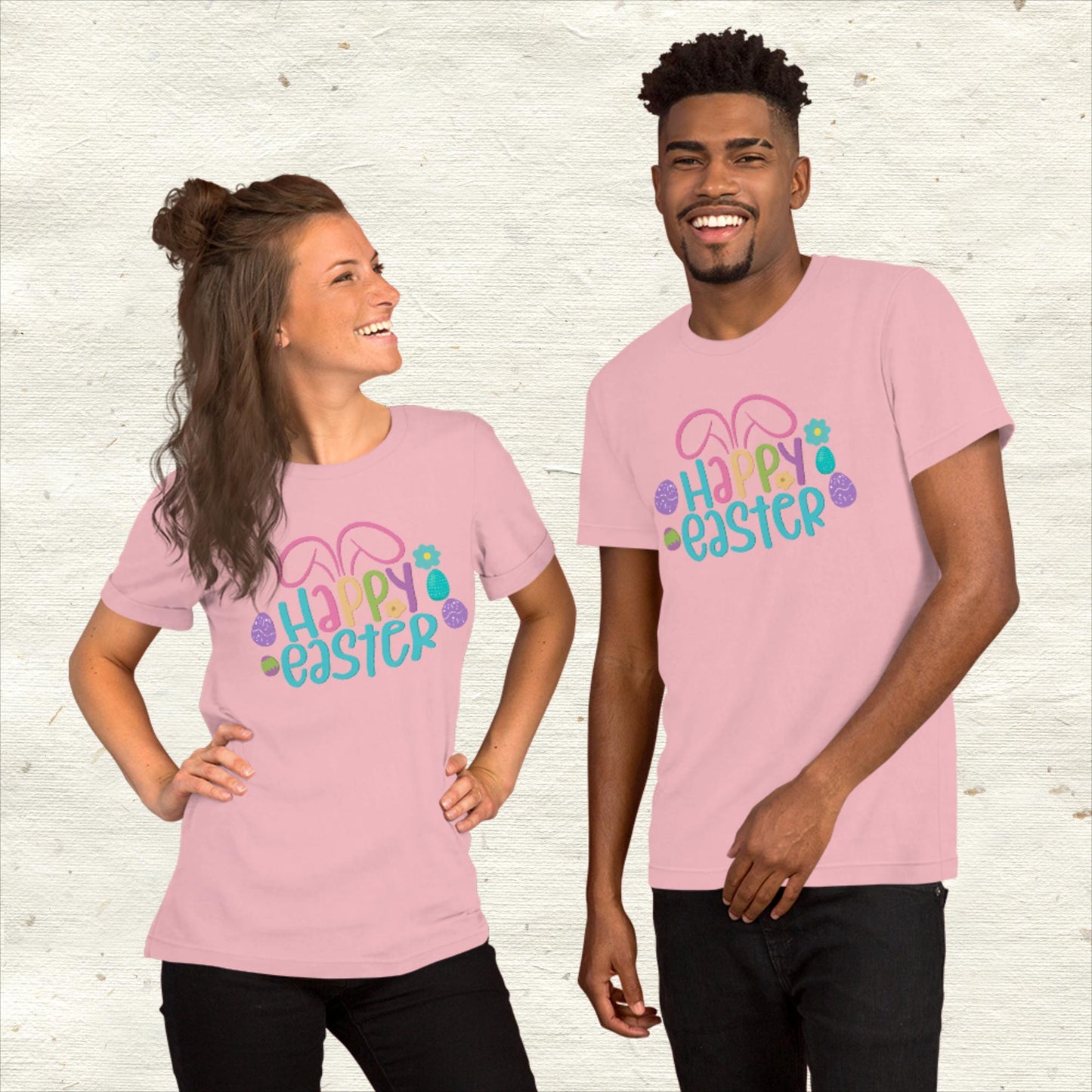 Happy Easter with Bunny Ears Unisex T-Shirt