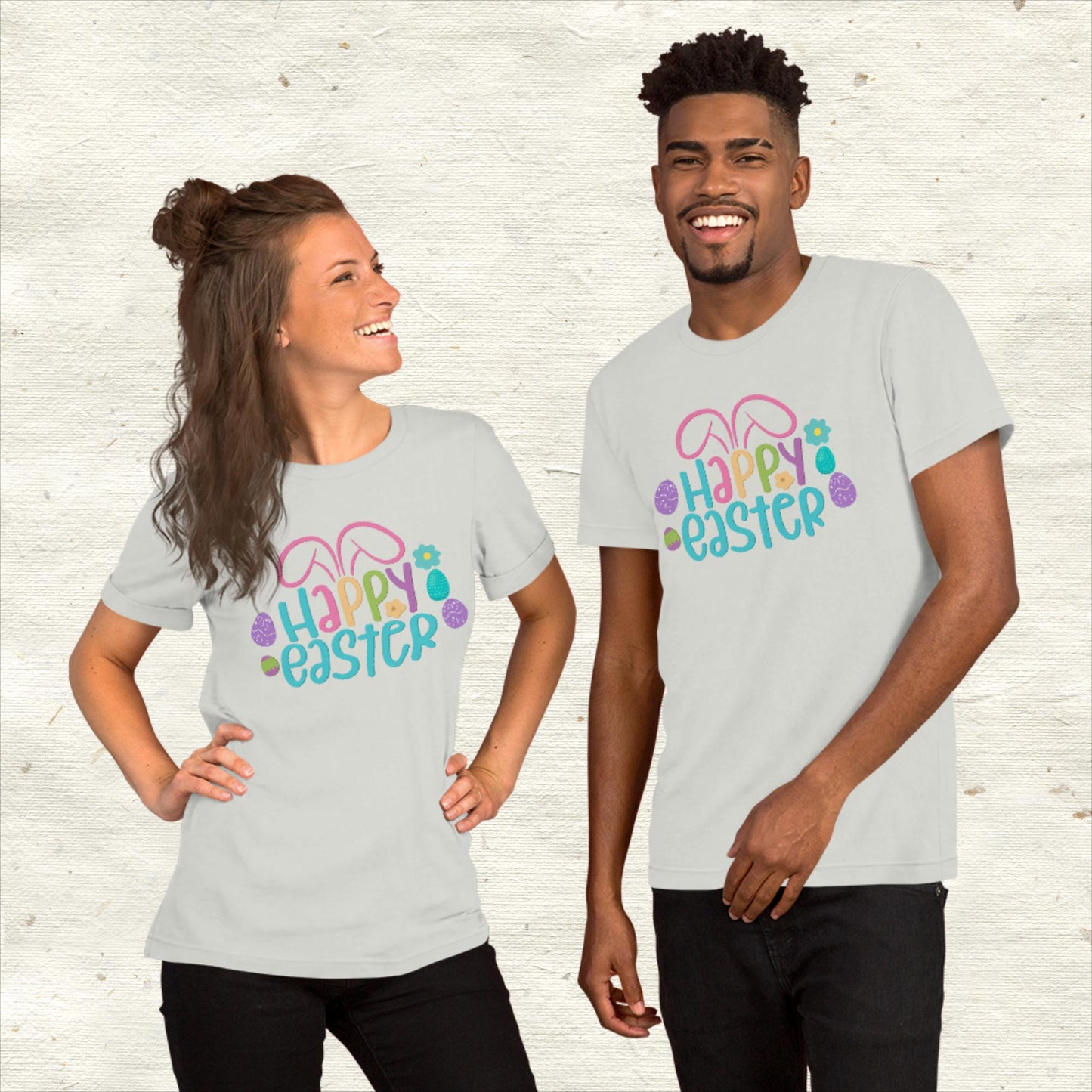 Happy Easter with Bunny Ears Unisex T-Shirt