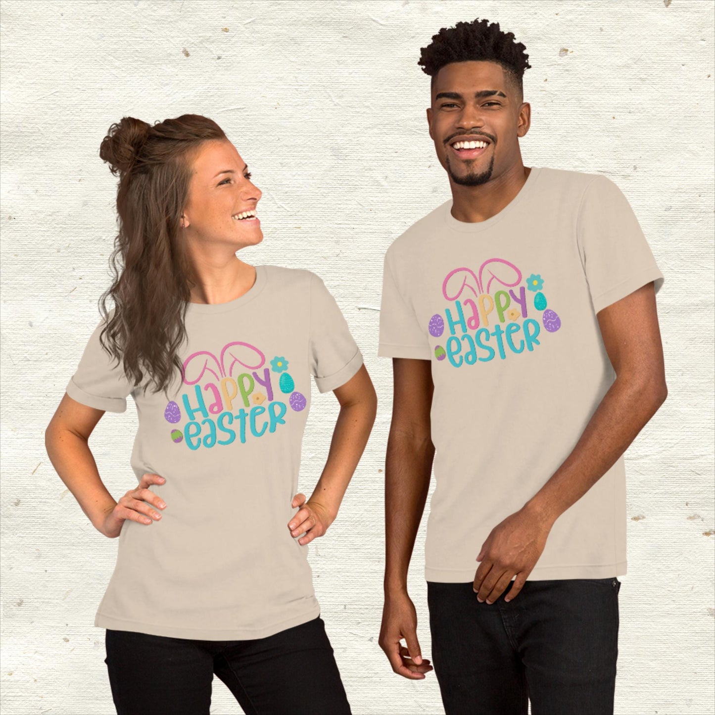 Happy Easter with Bunny Ears Unisex T-Shirt