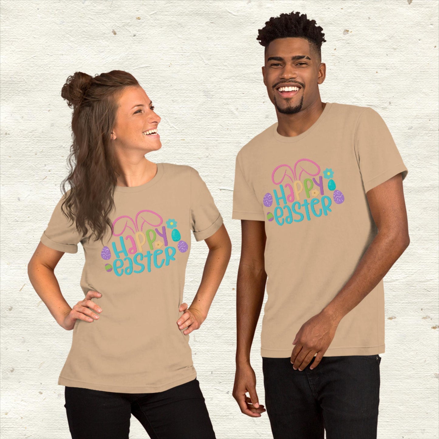 Happy Easter with Bunny Ears Unisex T-Shirt