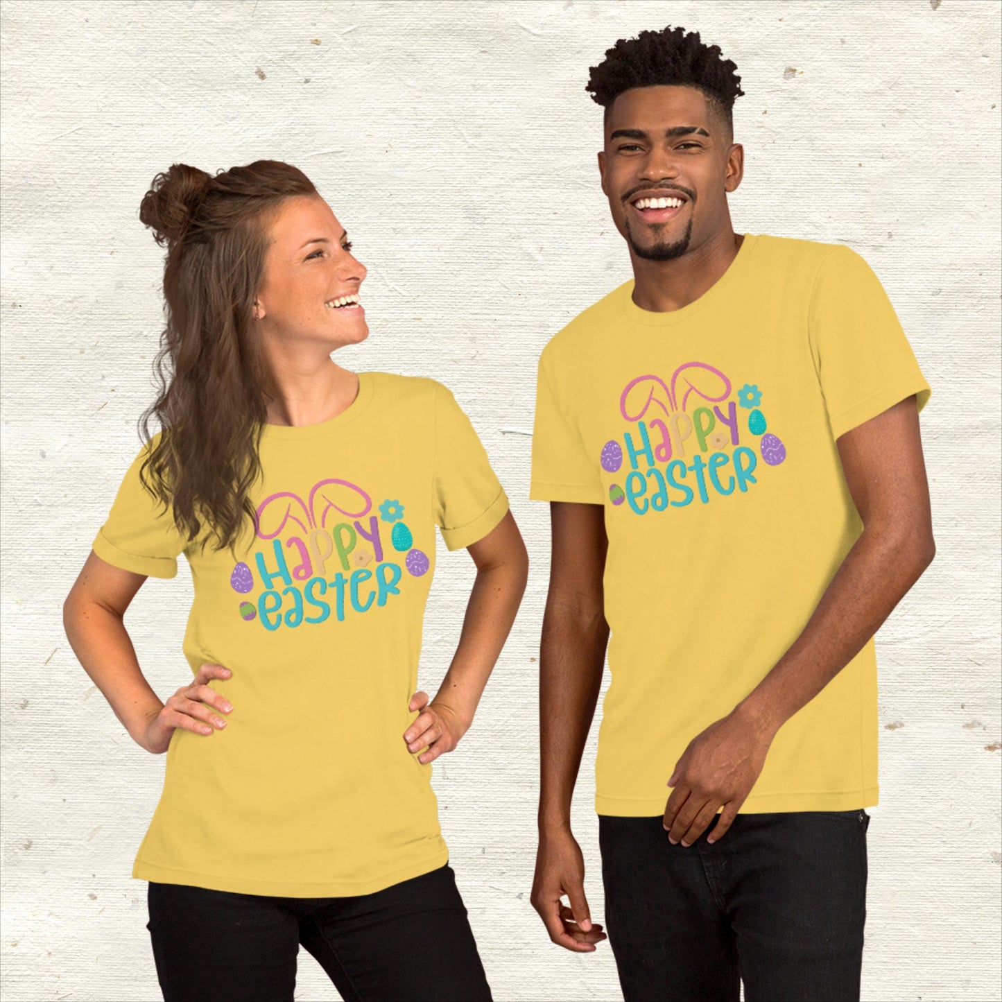 Happy Easter with Bunny Ears Unisex T-Shirt