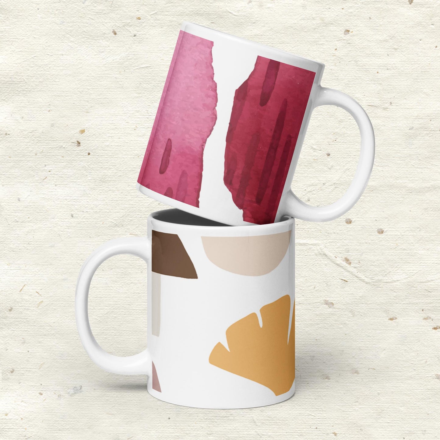 Fall Leaves White Glossy Mug