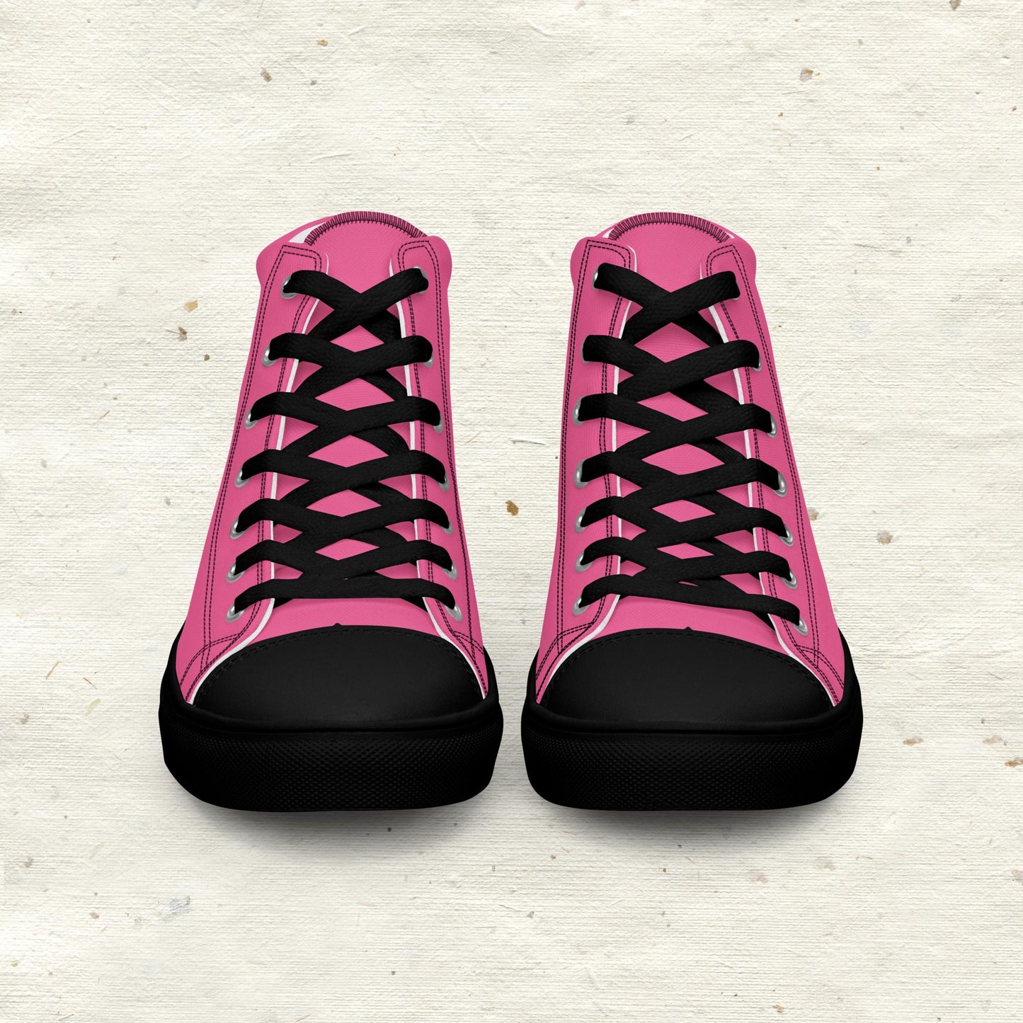 Pink Tulip Women’s High Top Canvas Shoes