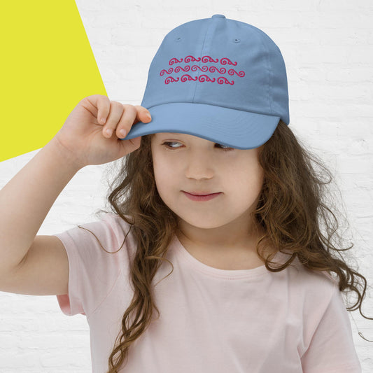 Waves in Pink Youth Baseball Cap