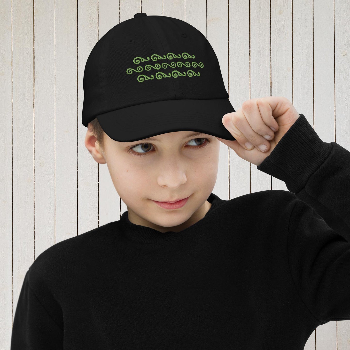 Waves in Green Youth Baseball Cap