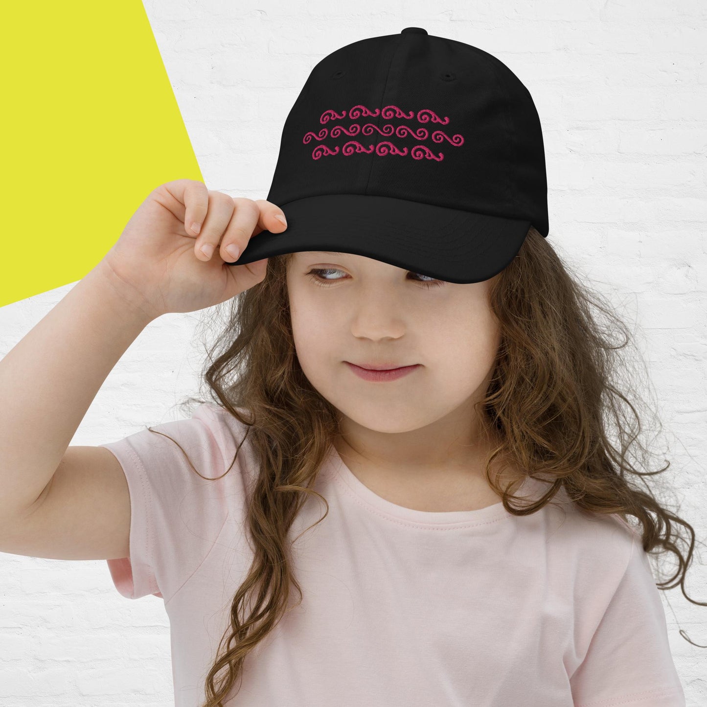 Waves in Pink Youth Baseball Cap