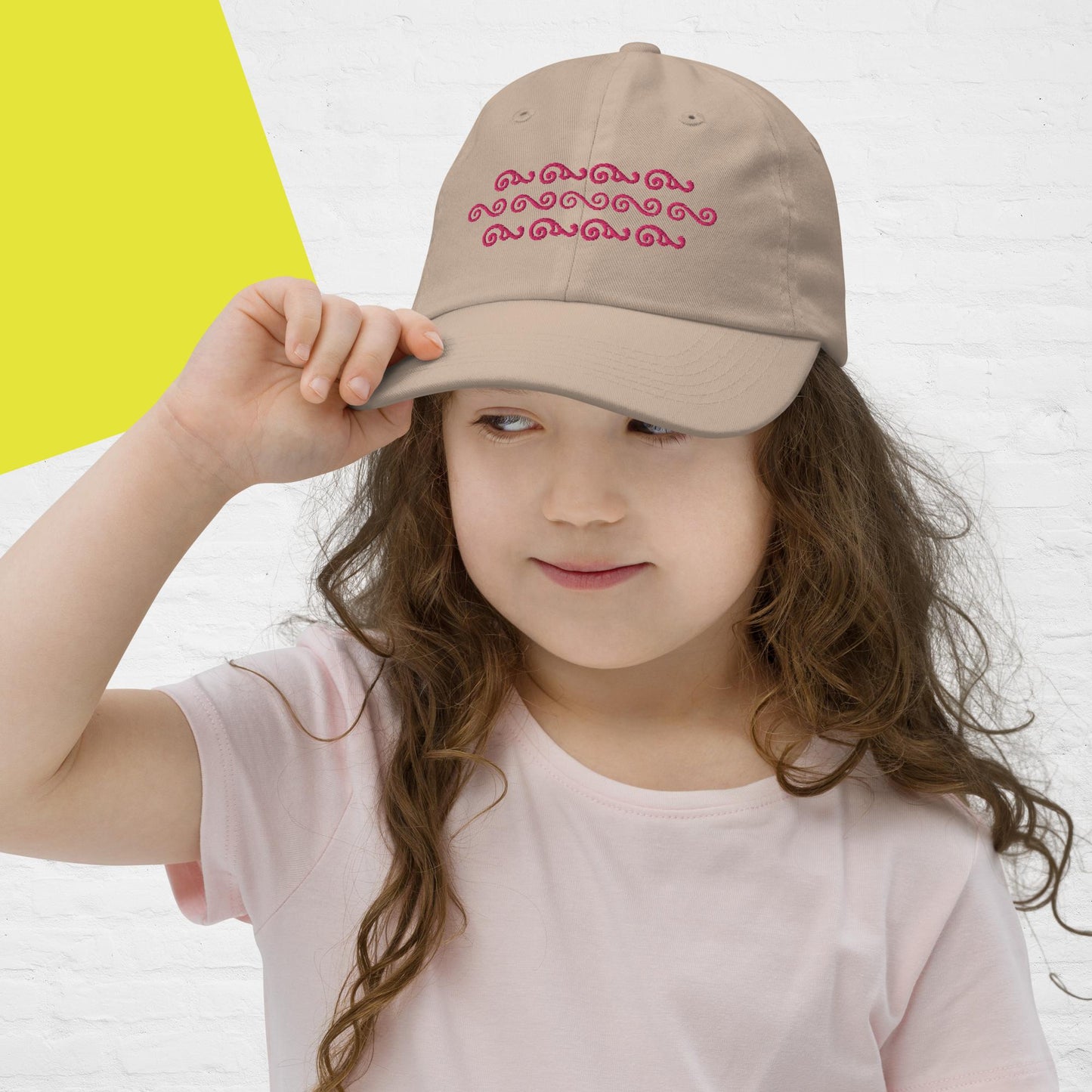 Waves in Pink Youth Baseball Cap