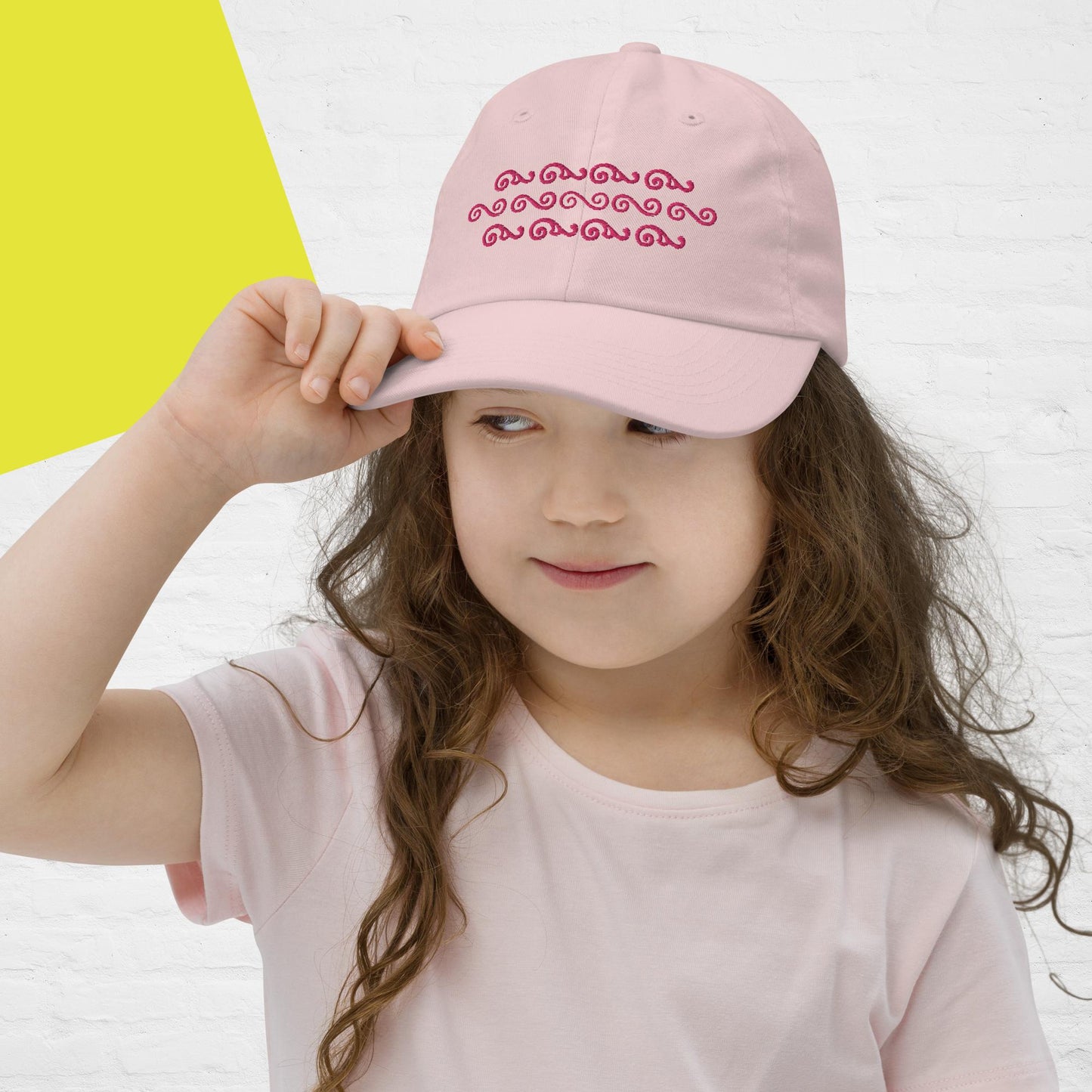 Waves in Pink Youth Baseball Cap