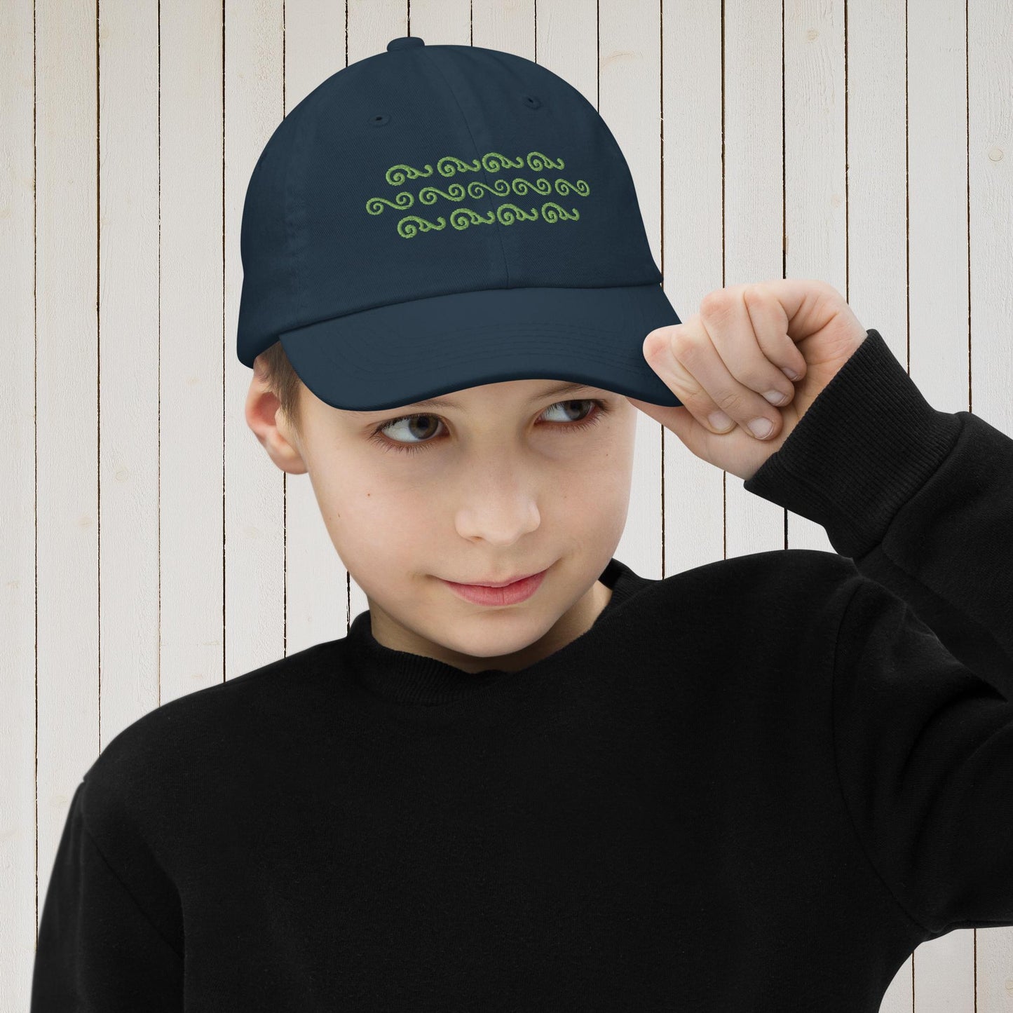 Waves in Green Youth Baseball Cap