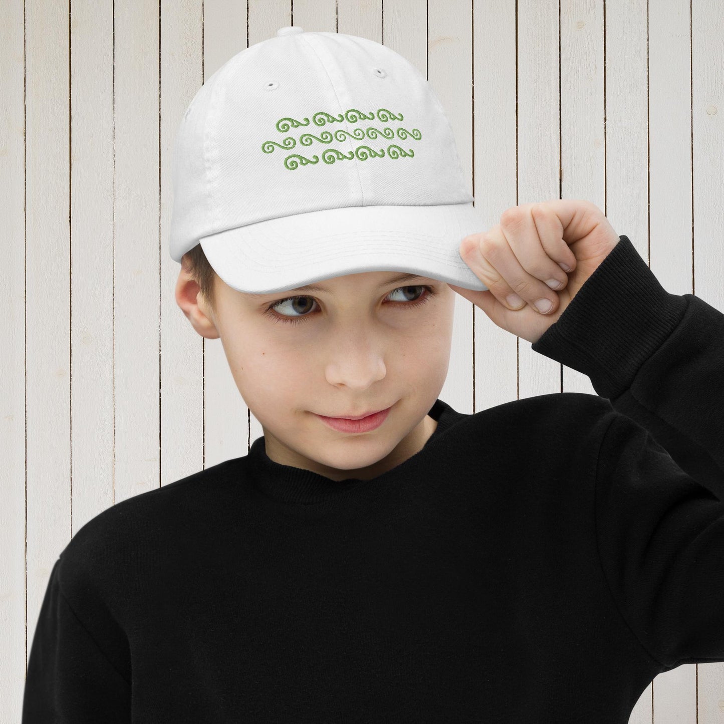 Waves in Green Youth Baseball Cap