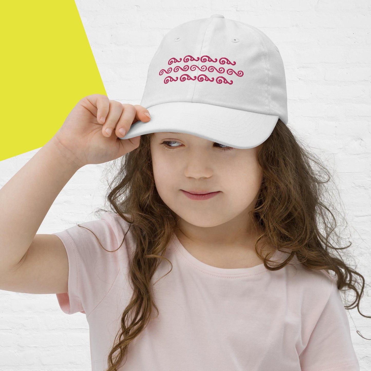 Waves in Pink Youth Baseball Cap