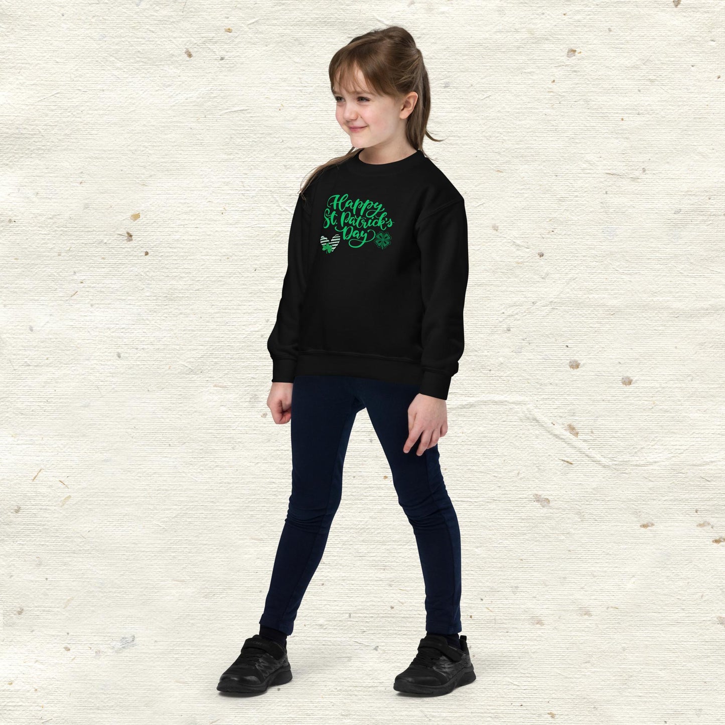 St. Patrick’s Day with Green Heart Youth Crewneck Sweatshirt
