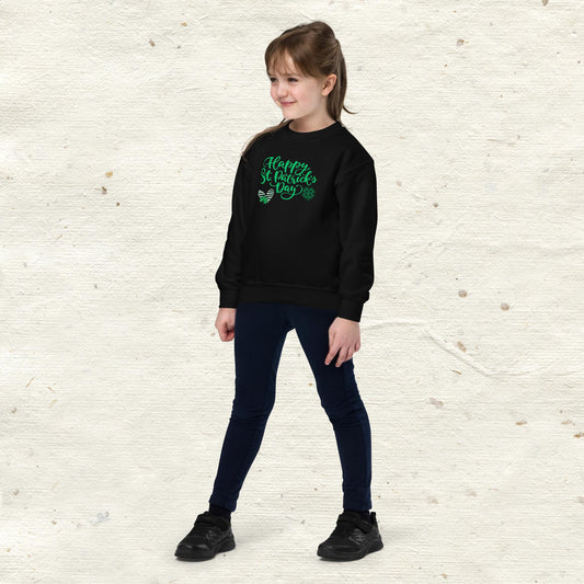 St. Patrick’s Day with Green Heart Youth Crewneck Sweatshirt