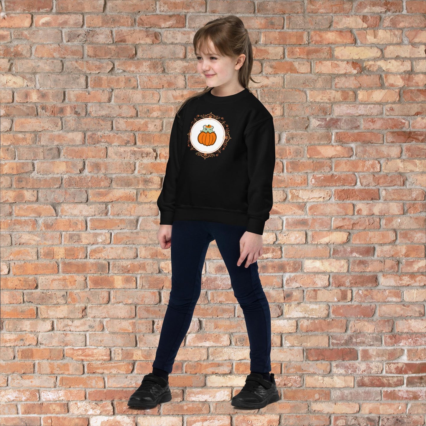 WaTTerMaLLone in Pumpkin Youth Crewneck Sweatshirt