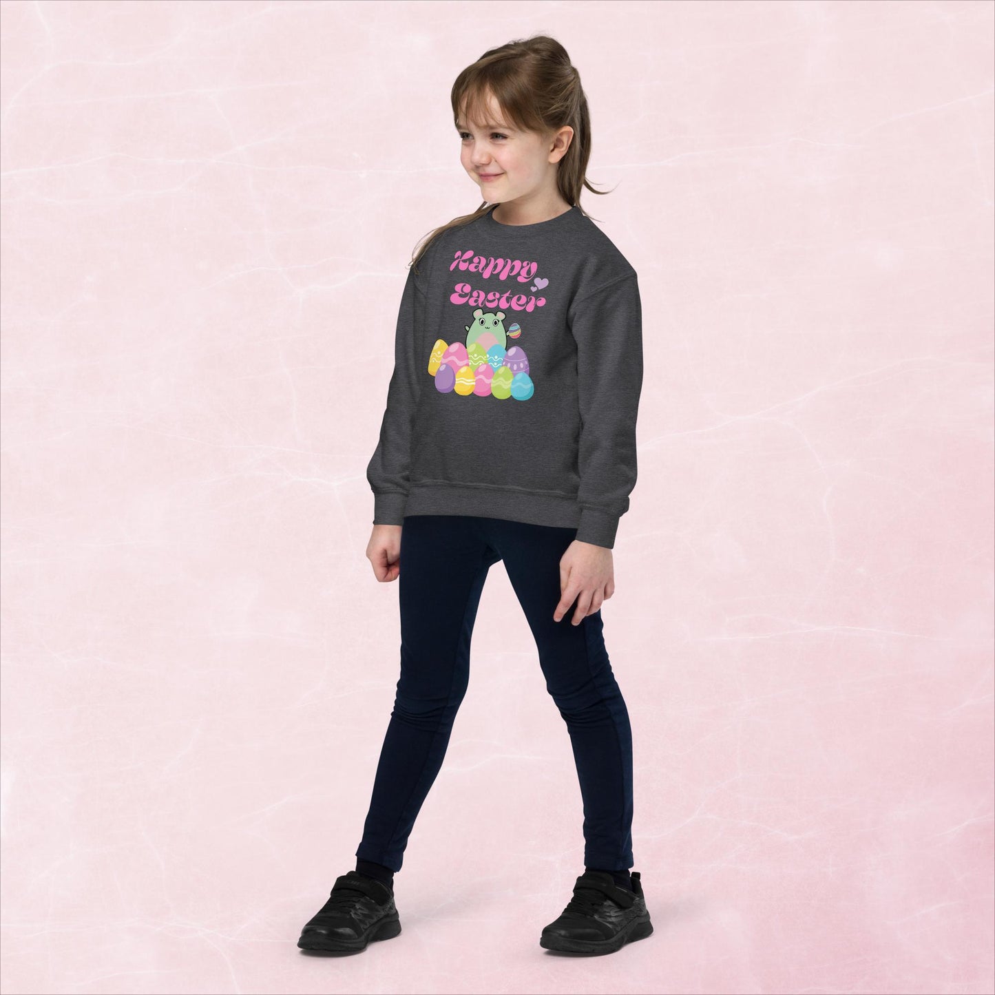 WaTTerMaLLone Happy Easter Youth Crewneck Sweatshirt