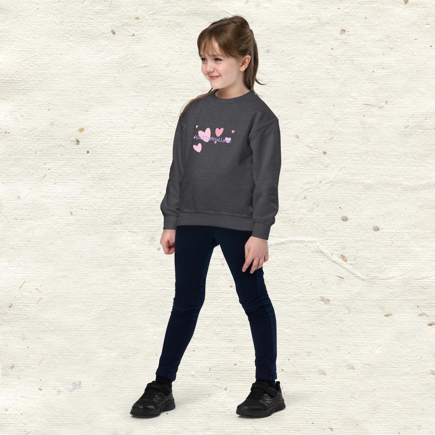 Spring Hearts Youth Crewneck Sweatshirt