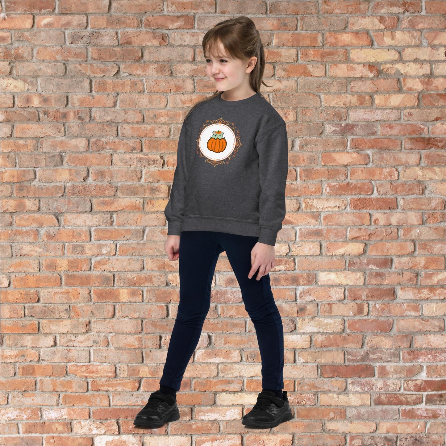 WaTTerMaLLone in Pumpkin Youth Crewneck Sweatshirt