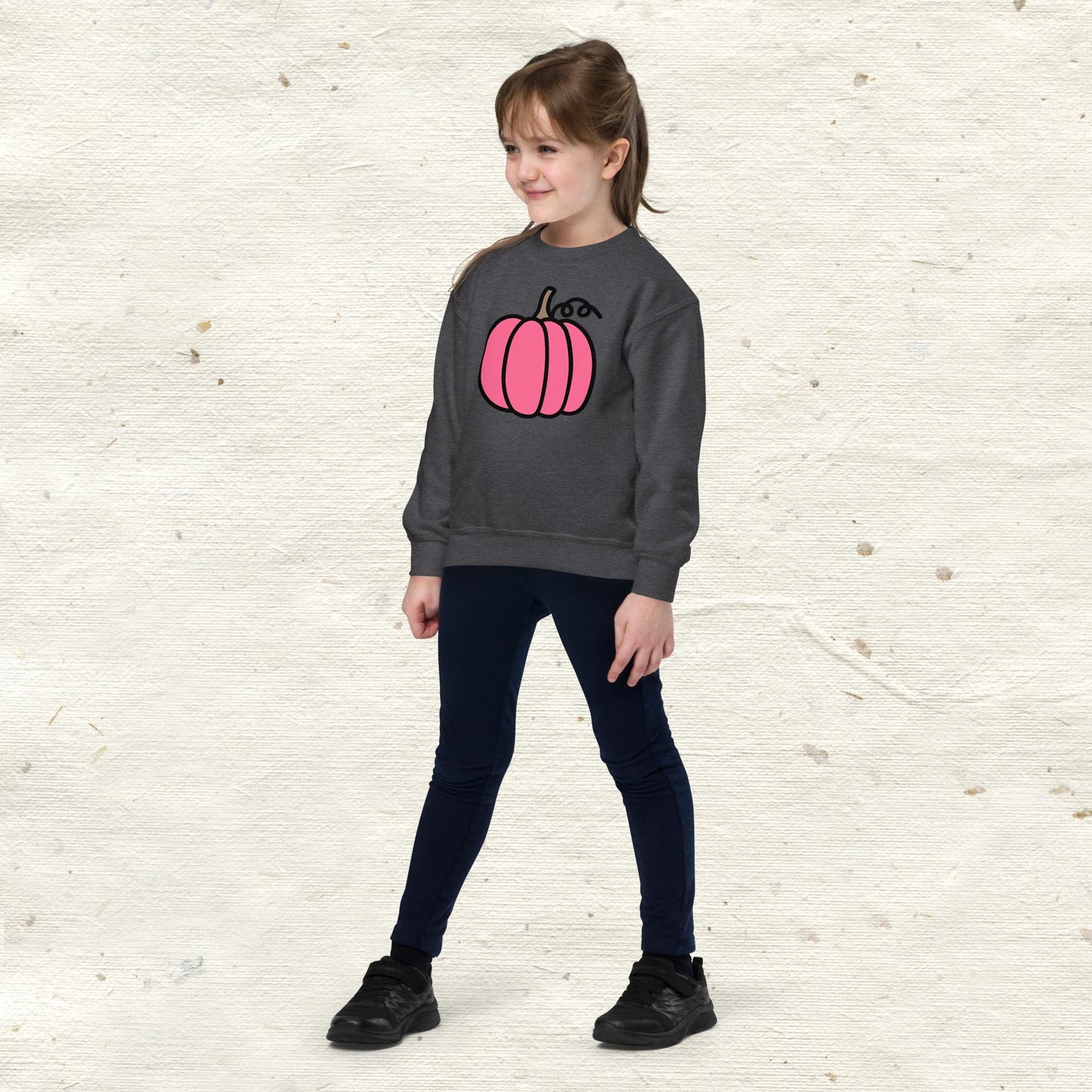 Pink Pumpkin Youth Crewneck Sweatshirt