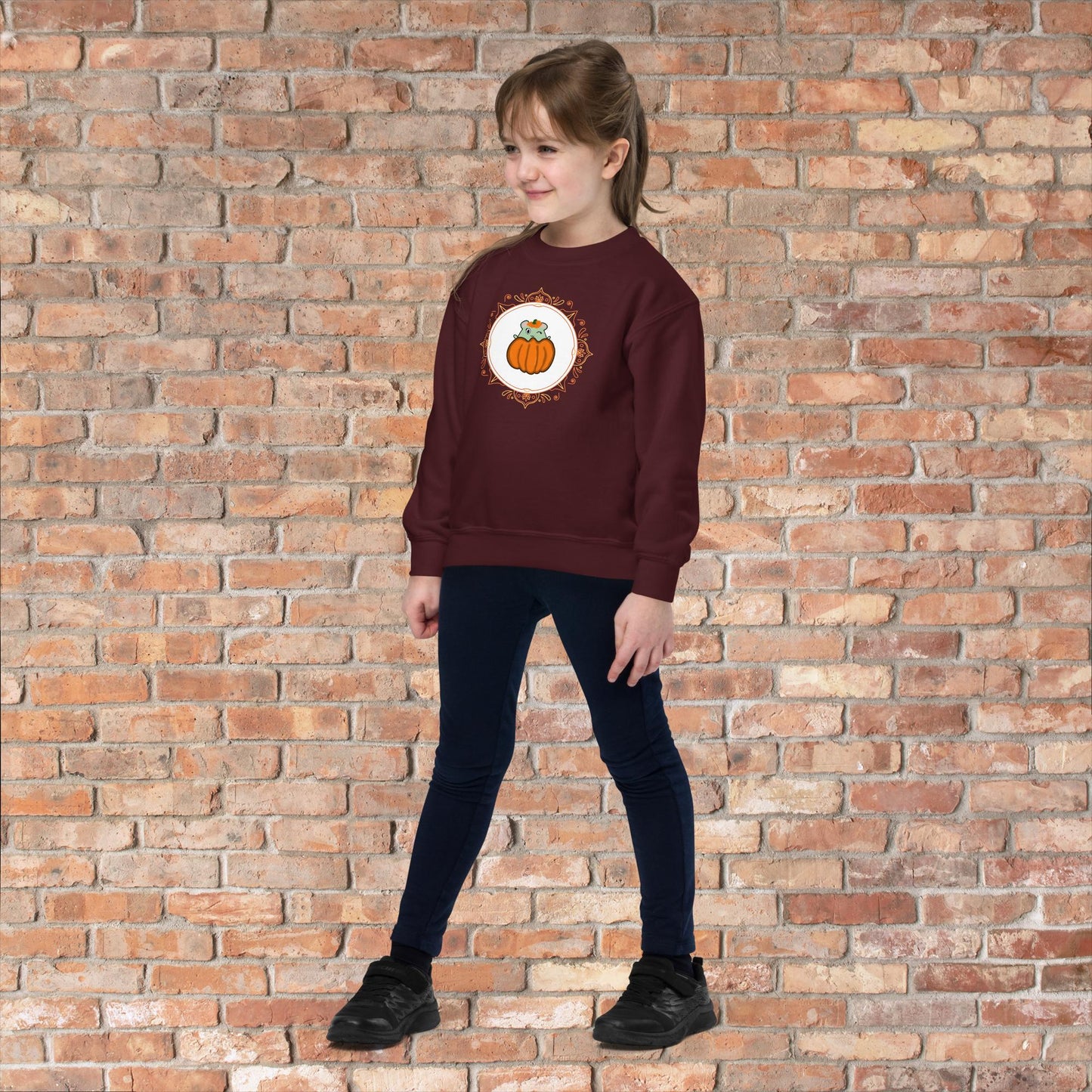 WaTTerMaLLone in Pumpkin Youth Crewneck Sweatshirt