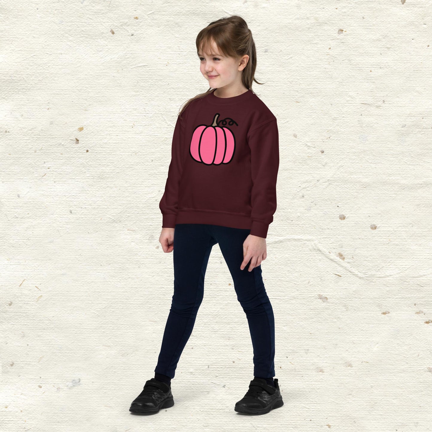 Pink Pumpkin Youth Crewneck Sweatshirt