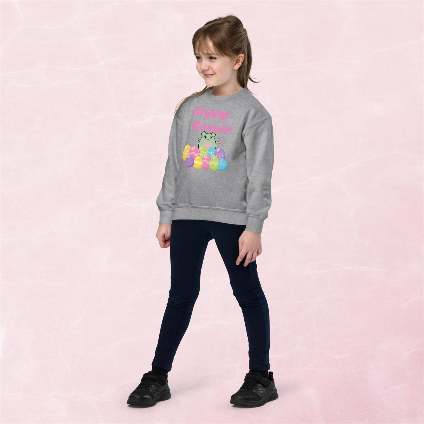 WaTTerMaLLone Happy Easter Youth Crewneck Sweatshirt