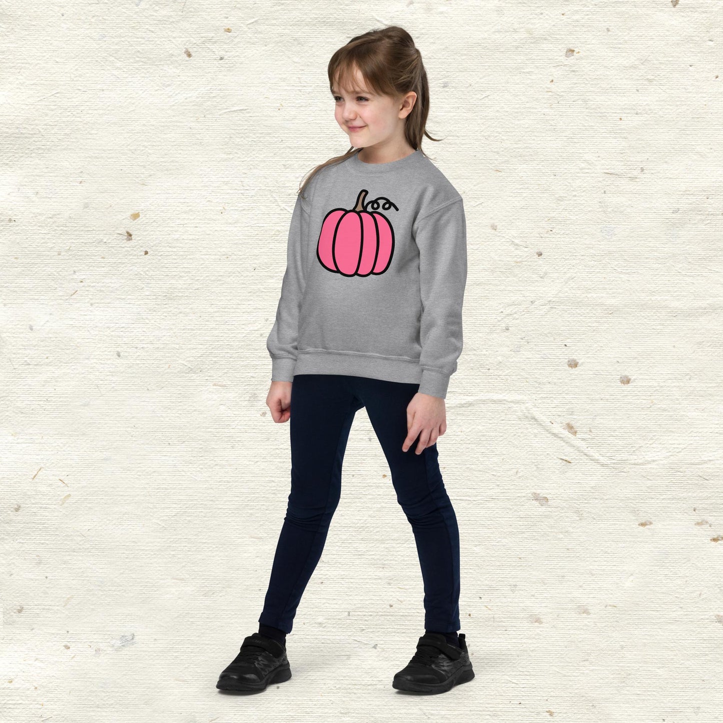 Pink Pumpkin Youth Crewneck Sweatshirt