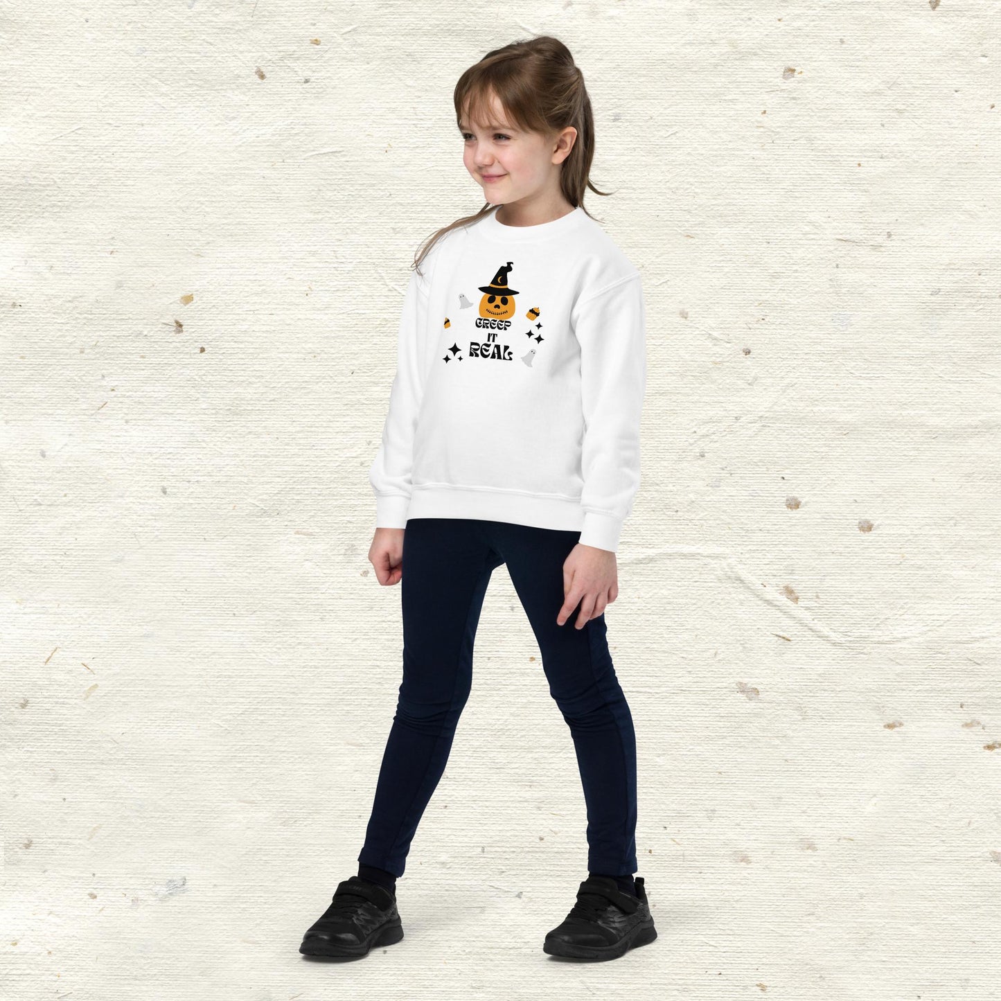 Creeping It Real Youth crewneck sweatshirt