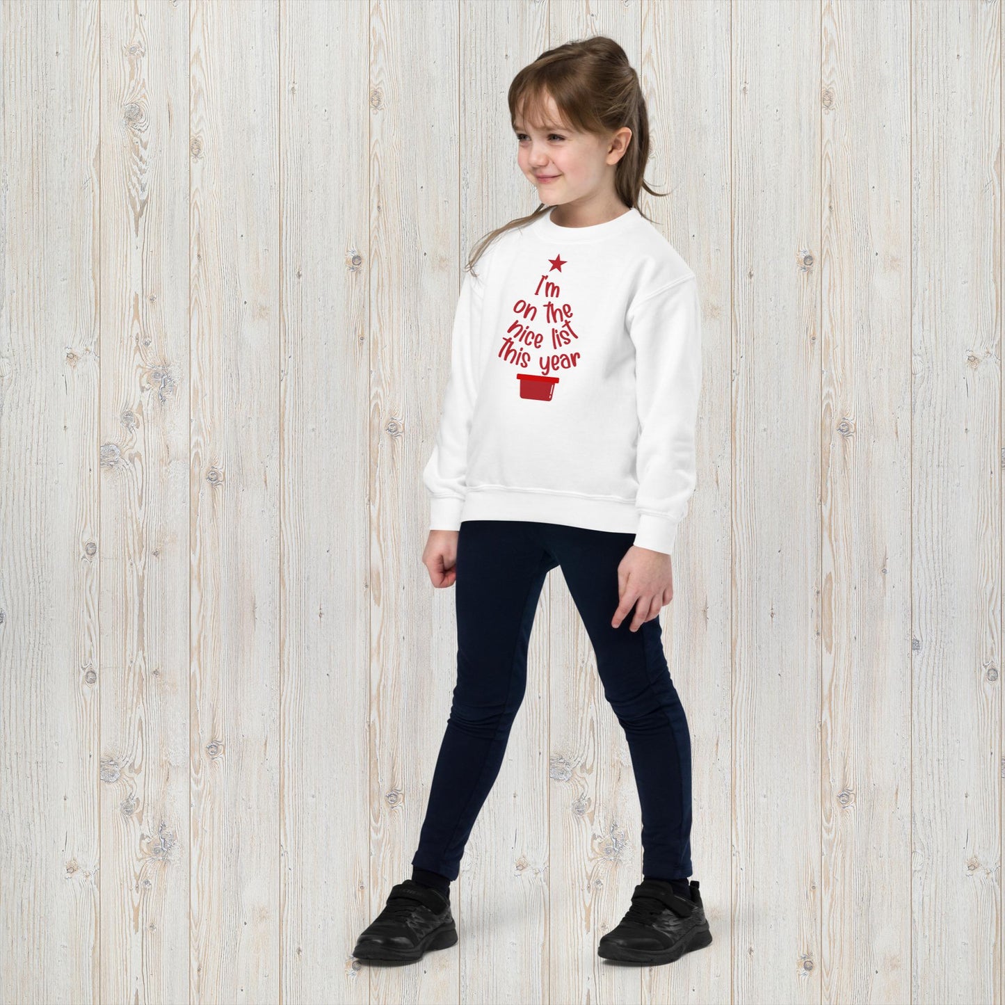 I’m On The Nice List This Year Youth crewneck sweatshirt