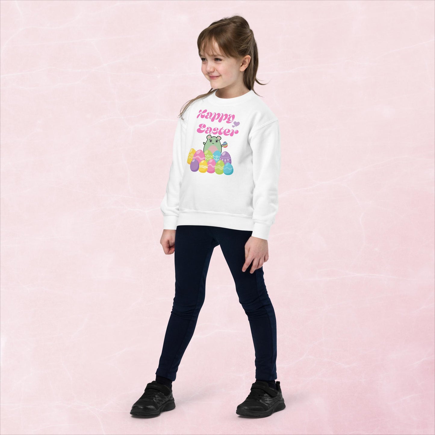 WaTTerMaLLone Happy Easter Youth Crewneck Sweatshirt