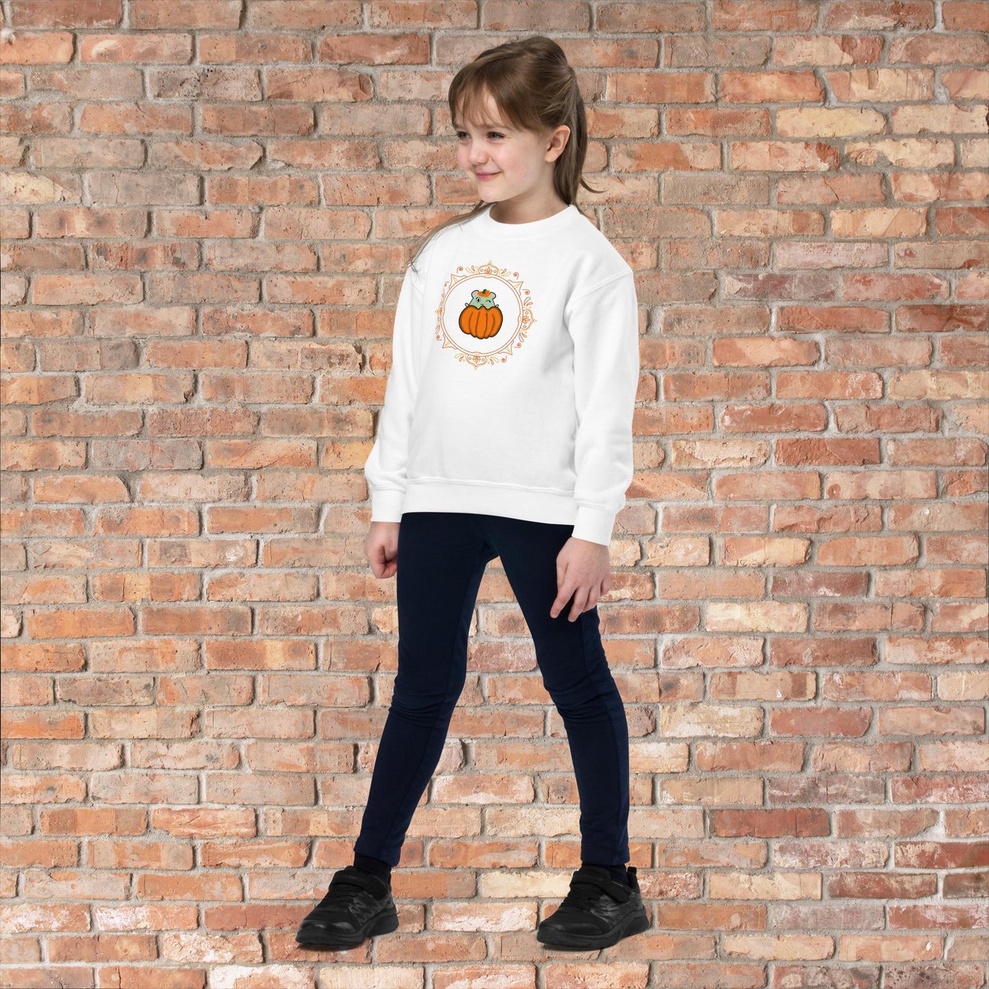 WaTTerMaLLone in Pumpkin Youth Crewneck Sweatshirt