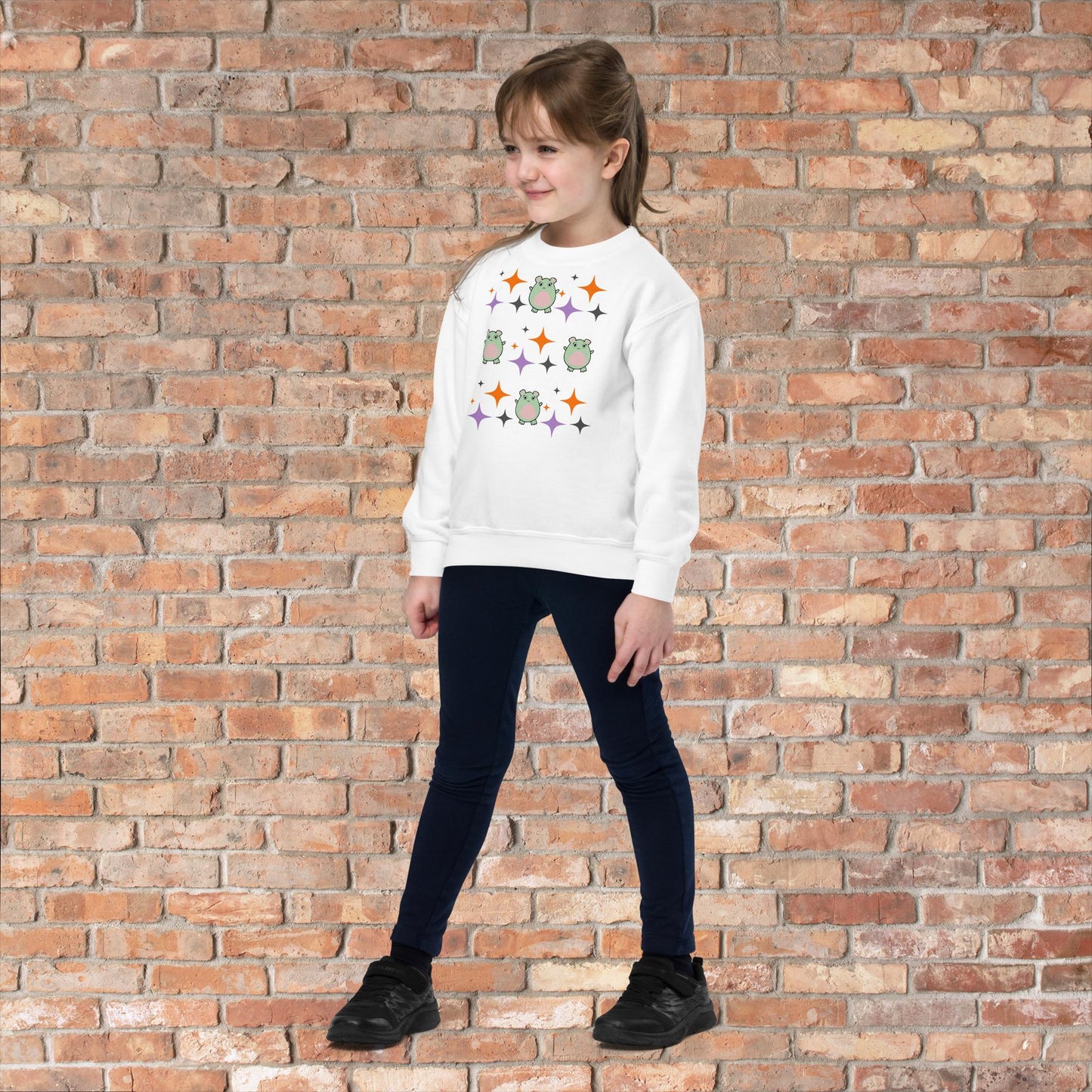 WaTTerMaLLone Halloween Stars Youth Crewneck Sweatshirt