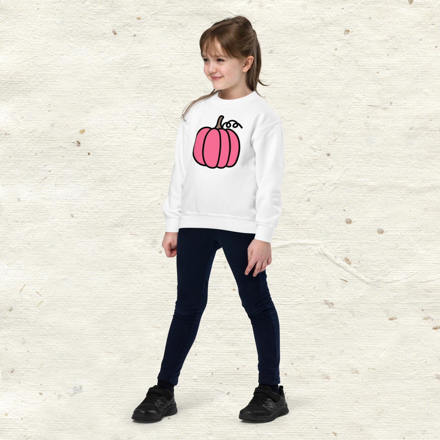 Pink Pumpkin Youth Crewneck Sweatshirt