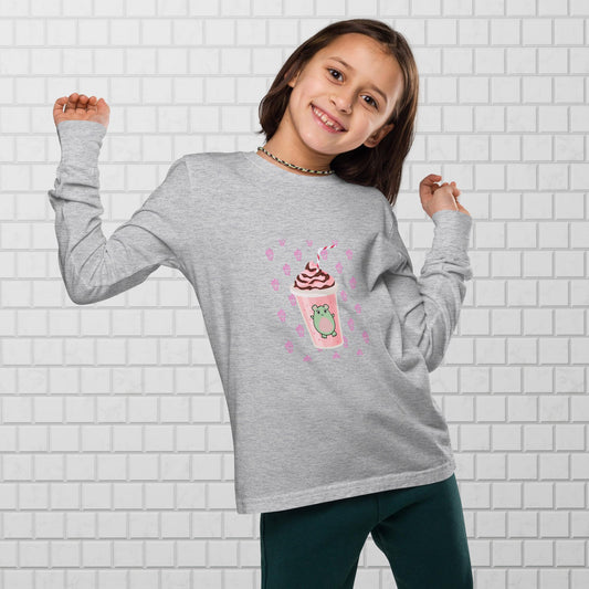 Pink Milkshake Youth Long Sleeve Tee