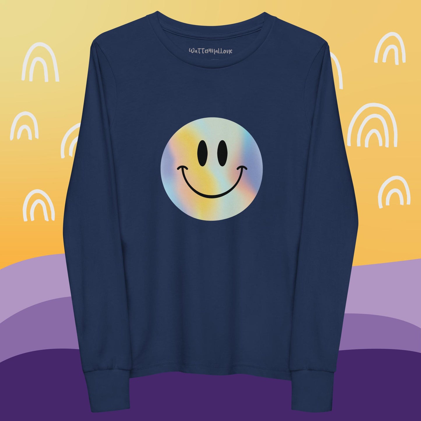 Smiley Face Youth Long Sleeve Tee