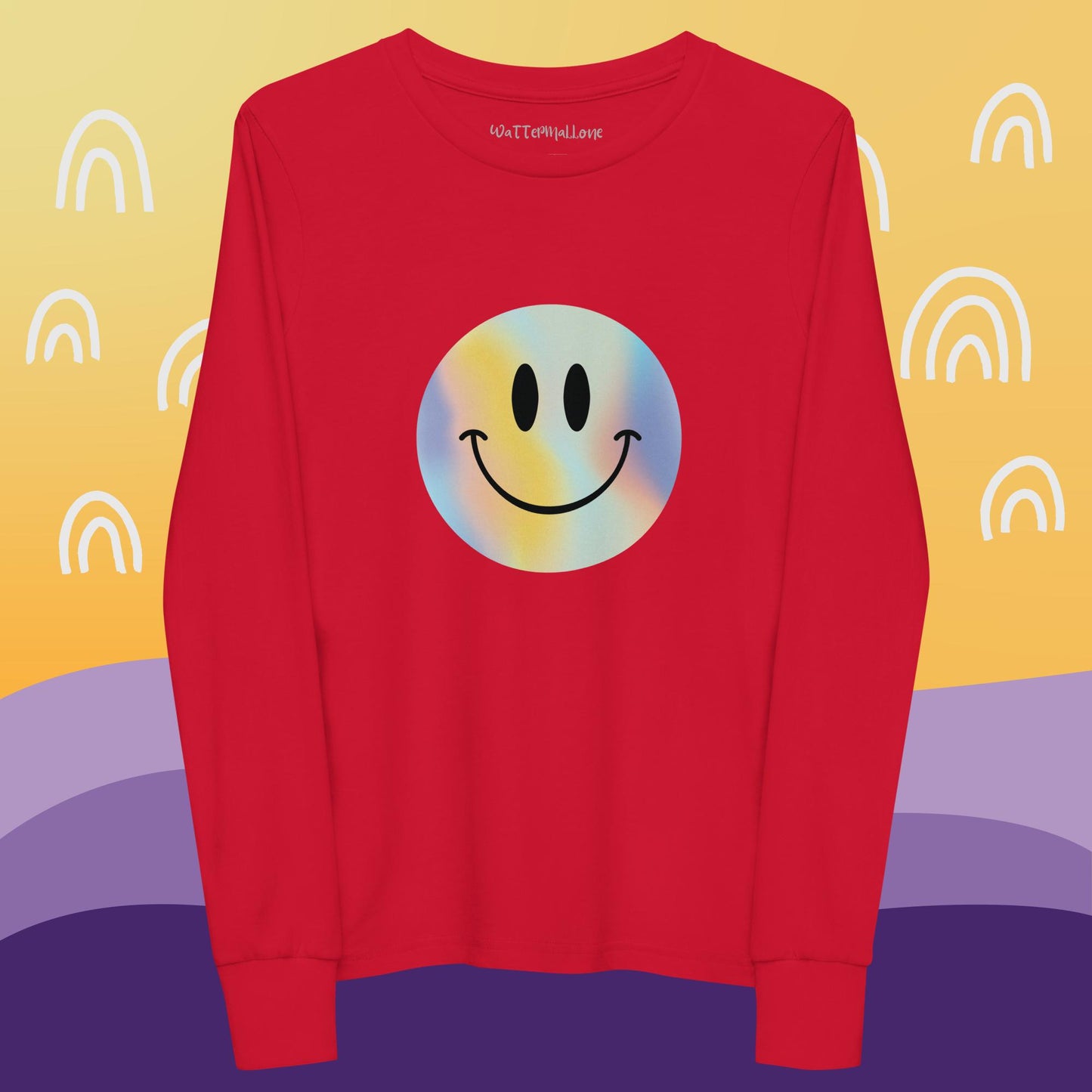 Smiley Face Youth Long Sleeve Tee