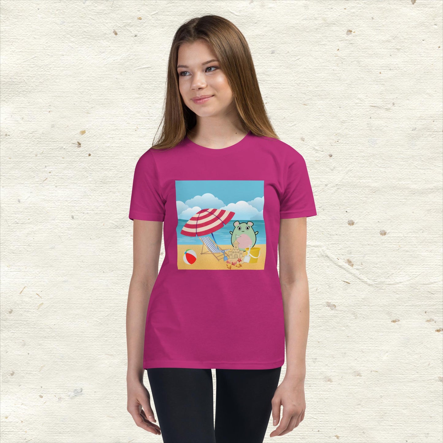 WaTTerMaLLone Beach Day Youth Short Sleeve T-Shirt