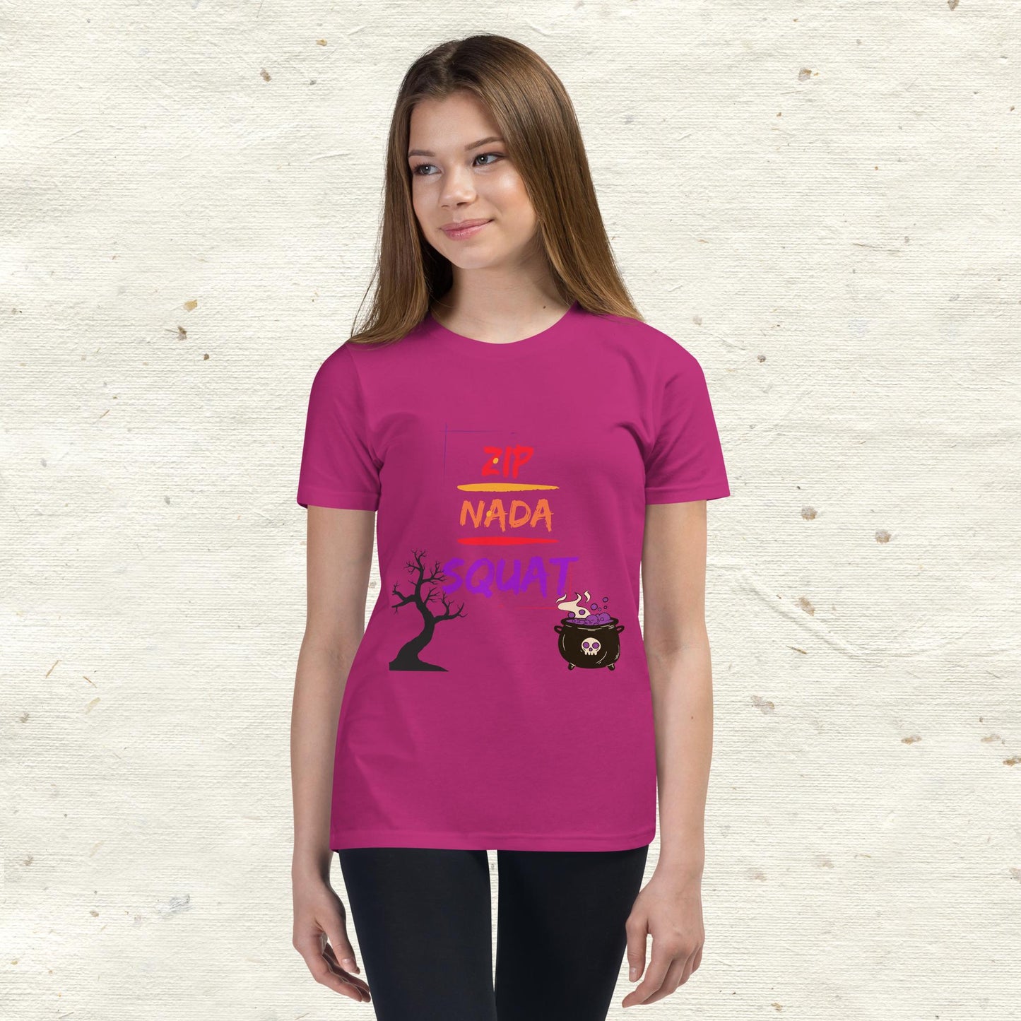 Zip Nada Squat Youth Short Sleeve T-Shirt