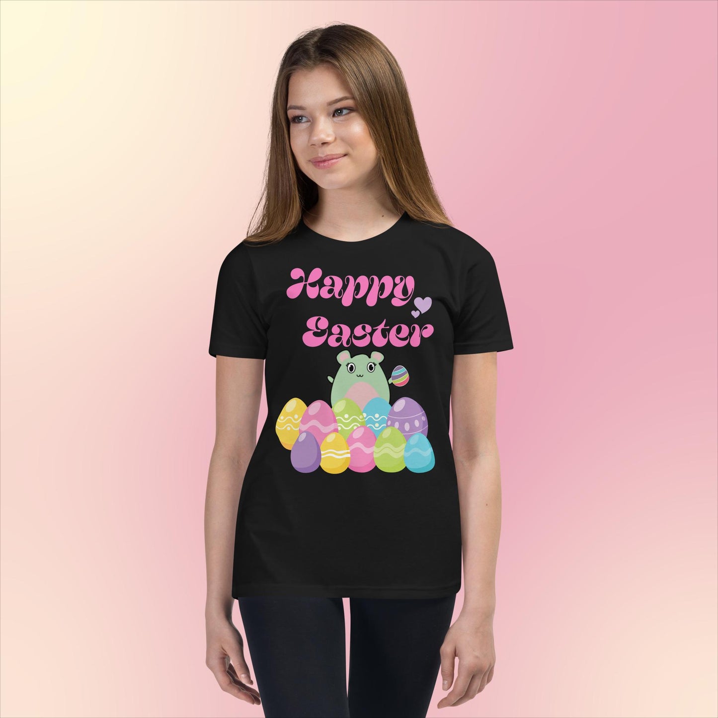 WaTTerMaLLone Happy Easter Youth Short Sleeve T-Shirt